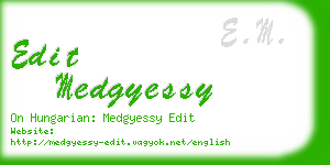 edit medgyessy business card